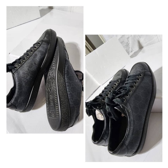 Authentic Gucci Ace Brooklyn Graphite GG Supreme Low Top Sneakers Black/Grey - Picture 5 of 12